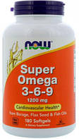 Super Omega 3-6-9 1200 mg NOW, 180 капсул