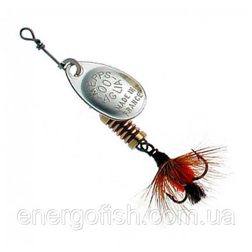 Блешня Mepps Aglia Mouche 1 Срібло Red Fly