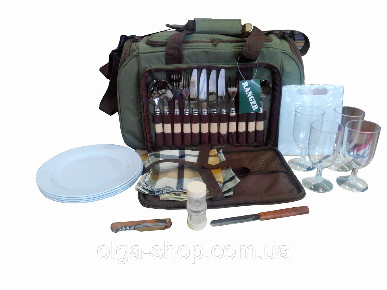 Пікніковий набір Ranger Pic Rest НВ4-605 на 4 персони людини для пікніка природи кемпінговий похідний, фото 1