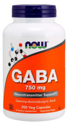 GABA 750 мг NOW, 200 капсул