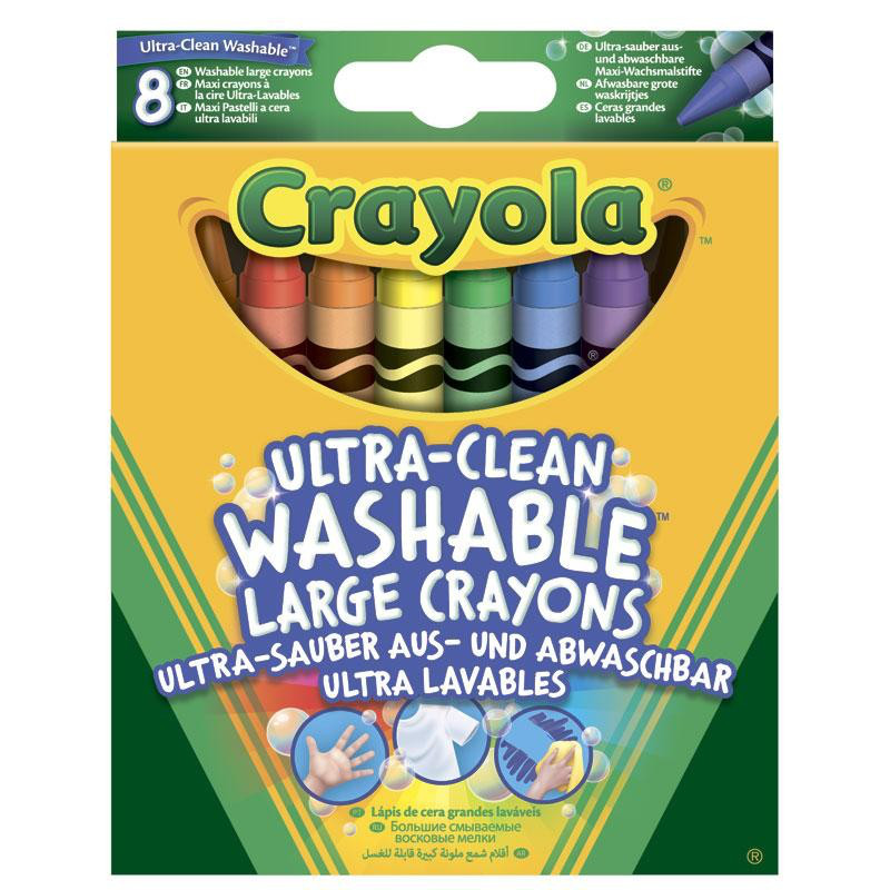 Великі воскова крейда washable кольорові олівці, Crayola (крайкола)