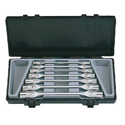 Набір торцевих ключів з шарніром 7 пр. (6-19 мм) Force 5074-Vi F, фото 1