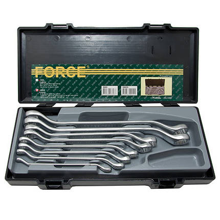 Набір ключів накидних відігнутих на 45° 8 пр. (1/4" - 15/16") Force 5085S F, фото 1