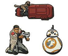 Джибитсы Оригинал, украшения, декоративные штучки для Crocs. Jibbitz Shoe and Clog Charms. Star Wars Hero 3-Pack (3 шт.)
