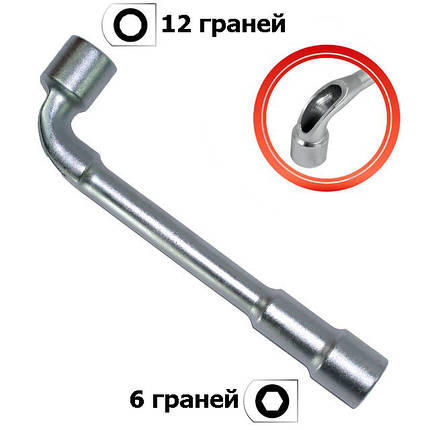 Ключ торцевий з отвором L-подібний 14 мм INTERTOOL HT-1614, фото 2