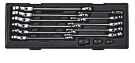 Набір ключів комбінованих 14 од 8-19 мм шарнірних з тріскачкою JTC K6142 JTC