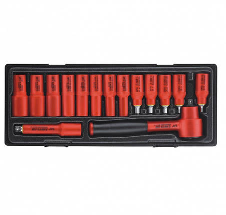 Набір головок діелектричних і тріскачка 3/8" (15 од.) JTC K9151 JTC, фото 1