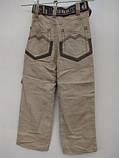 Літні штани для хлопчиків із льону 130,135,140 зросту, фото 2
