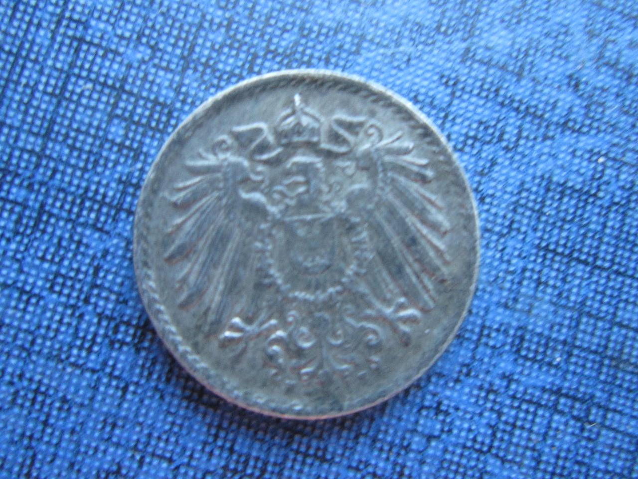 Монета 5 пфеннигов Германия империя 1918 F - фото 2 - id-p360413397