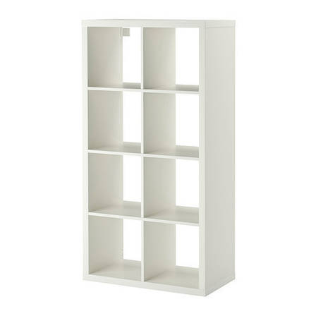 КАЛЛАКС Стелаж 2х4 скриньки, білий, 80275887, ІКЕА, ІКЕА, KALLAX, фото 2