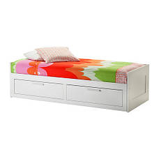 БРИМНЭС Каркас кушетки з 2 шухлядами, білий 80х200, 00228705, IKEA, ІКЕА, BRIMNES, фото 2