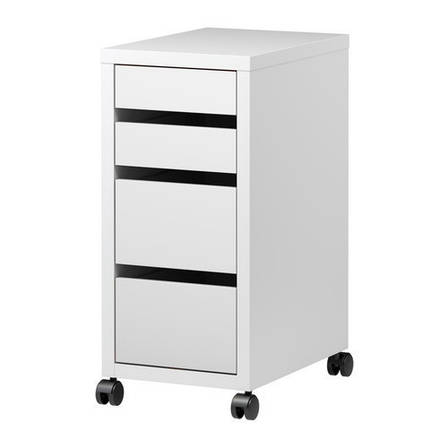 МІККЕ Комод на коліщатках, білий, 90213078, IKEA, ІКЕА, MICKE, фото 2