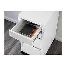 МІККЕ Комод на коліщатках, білий, 90213078, IKEA, ІКЕА, MICKE, фото 3