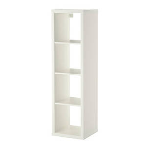 КАЛЛАКС Стелаж 1х4 скриньки, білий, 00275848, ІКЕА, ІКЕА, KALLAX, фото 2