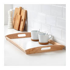 КЛАКК Піднос, каучукове дерево, 06410406, IKEA, ІКЕА, KLACK, фото 3