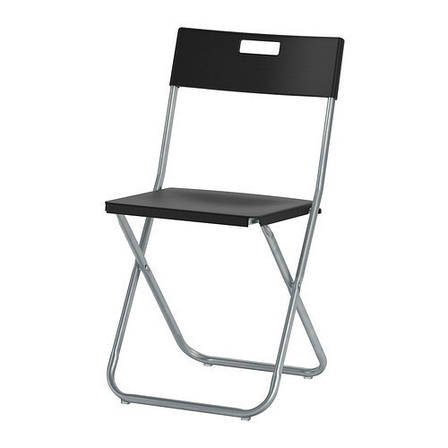 ГУНДЕ Стілець складаний, чорний, 00217797, ІКЕА, IKEA, GUNDE, фото 2