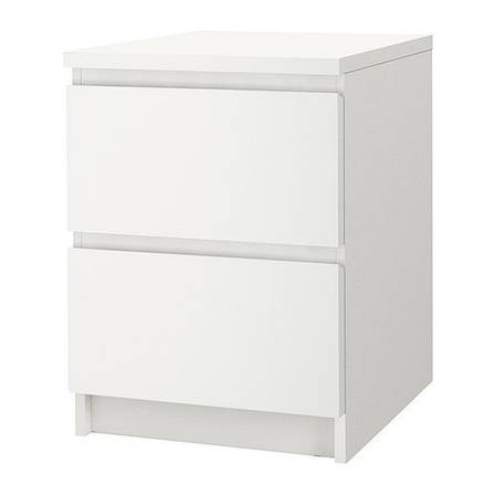 МАЛЬМ Комод, 2 ящики, білий, 80214549, ІКЕА, ІКЕА, MALM, фото 2