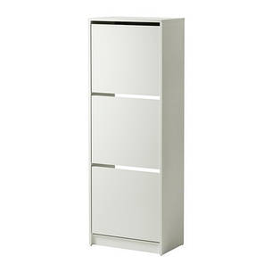 БІССА Комод для взуття, 3 ящики, білий, 10242739, IKEA, ІКЕА, BISSA, фото 2
