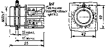 Кнопка КЕ 081 червона, чорна, фото 3