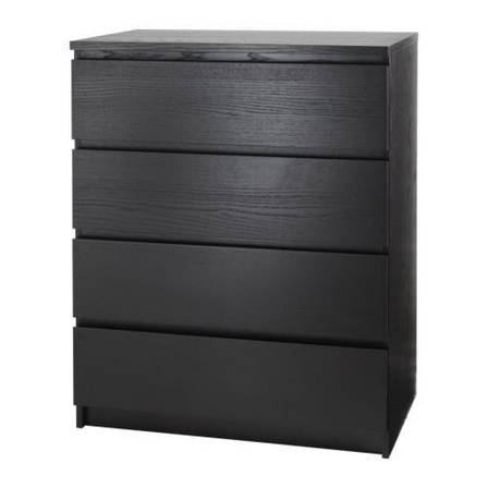 МАЛЬМ Комод, 4 ящики, темно-коричневий, 50103345, IKEA, ІКЕА, MALM, фото 2