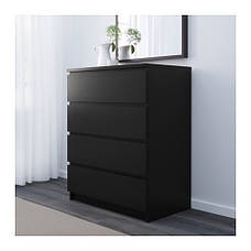 МАЛЬМ Комод, 4 ящики, темно-коричневий, 50103345, IKEA, ІКЕА, MALM, фото 3