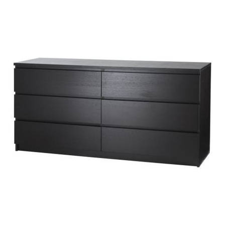 МАЛЬМ Комод, 6 ящиків, венге, горизонтальний, 70103349, IKEA, ІКЕА, MALM, фото 2