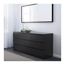 МАЛЬМ Комод, 6 ящиків, венге, горизонтальний, 70103349, IKEA, ІКЕА, MALM, фото 2