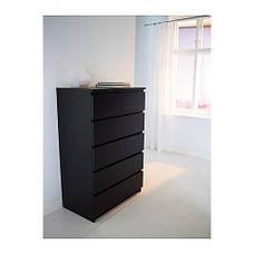 МАЛЬМ Комод, 6 ящиків, венге, 10103347, ІКЕА, IKEA MALM, фото 2