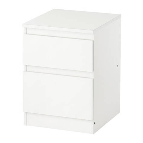 Комод IKEA KULLEN 2 ящики білий 35х49 см 803.092.41, фото 1