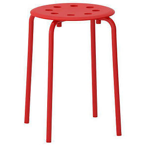 МАРІУС Табурет, червоний, 00246196, ІКЕА, IKEA, MARIUS, фото 2