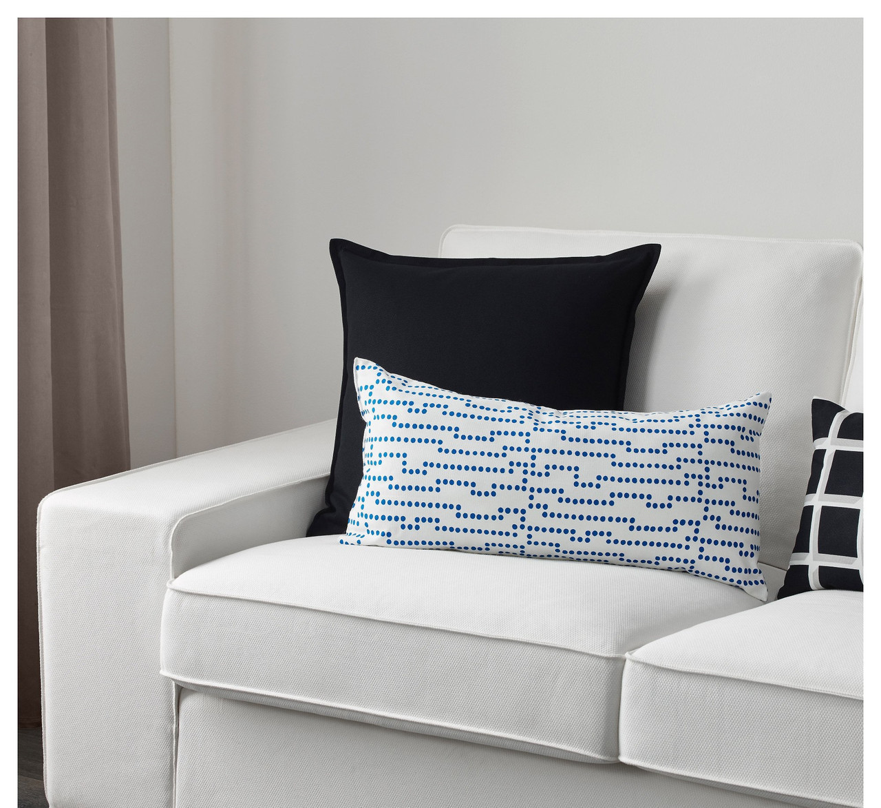 АВСИКТЛИГ Подушка, блакитний/білий, 30x60 см, 40345811 ІКЕА, IKEA, AVSIKTLIG