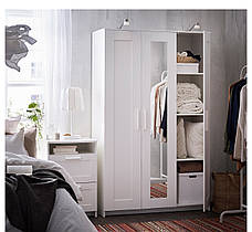 БРИМНЭС платтяна Шафа 3-дверний, білий, 70245853 ІКЕА, IKEA, BRIMNES, фото 2