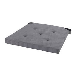 ЮСТИНА Подушка на стілець, сірий, 61075006, IKEA, ІКЕА, ЮСТИНА, фото 2