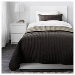 КАРИТ Покривало та чохол на подушку, коричневий, 10290259 ІКЕА, IKEA, KARIT, фото 2