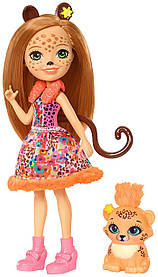 Лялька Гепард Черіш та Квік Квік Enchantimals Cherish Cheetah Doll with Quick-Quick  FJJ20