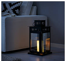 БОРБЮ Ліхтар для формовий свічки, чорний, 70156111, ІКЕА, IKEA, BORRBY, фото 3