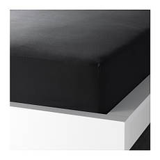 ДВАЛА Простыня натяжная, черный, 180х200, 30145836, IKEA, ИКЕА, DVALA, фото 2