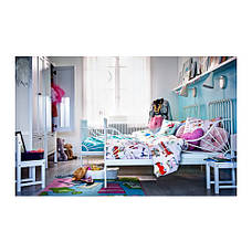 МИННЕН Каркас розсувний ліжка, білий 80х200, 29123958, IKEA, ІКЕА, MINNEN, фото 2