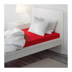 ДВАЛА Простирадло натяжна, червоний, 90х200, 10149958, IKEA, ІКЕА, DVALA, фото 3