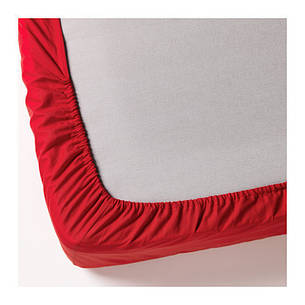 ДВАЛА Простирадло натяжна, червоний, 140х200 см, 60149951, IKEA, ІКЕА. DVALA, фото 2