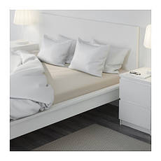 ДВАЛА Простирадло натяжна, бежевий, 180х200 см, 20150041, IKEA, ІКЕА, DVALA, фото 3
