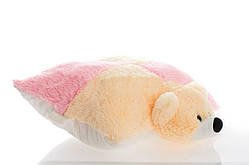Подушка-Іграшка Ведмедик 45 см Персик (45 * 40 * 12 см)