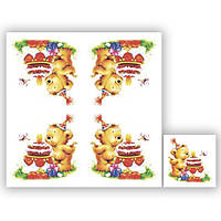 Серветки ТМ "Luxy" 33*33, 3 шари, 18 шт. "Торт для мишки" 1/16