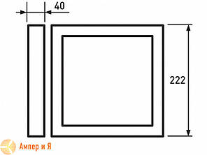 Світильник світлодіодний квадратний накладний Downlight EUROLAMP LED 18W 4000K, фото 3