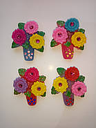 Магніти на холодильник ваза з квітами 5,5*4,5, фото 5