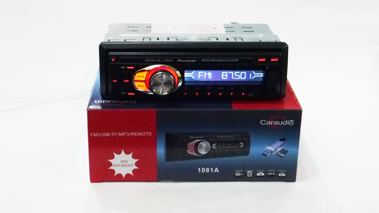Автомагнітола 1081 Usb+Sd+Fm+Aux+ З'ЄМНА ПАНЕЛЬ, фото 1