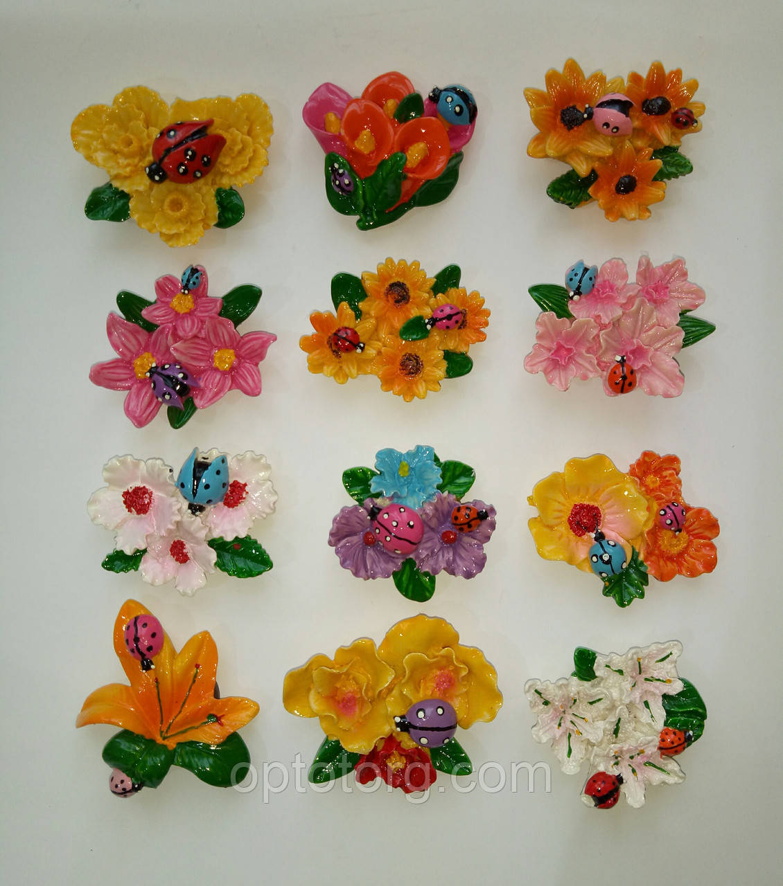 Магніти на холодильник квіти 7*5,5, фото 1