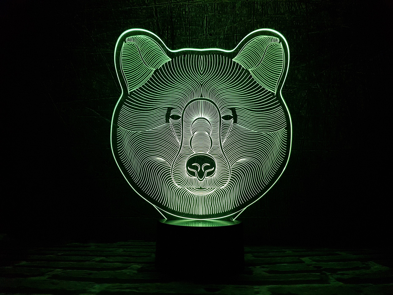 Змінна пластина для 3D ламп "Ведмідь" 3DTOYSLAMP, фото 1