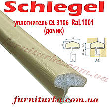 Дверний ущільнювач Schlegel QL 3106 RaL1001 (будиночок)