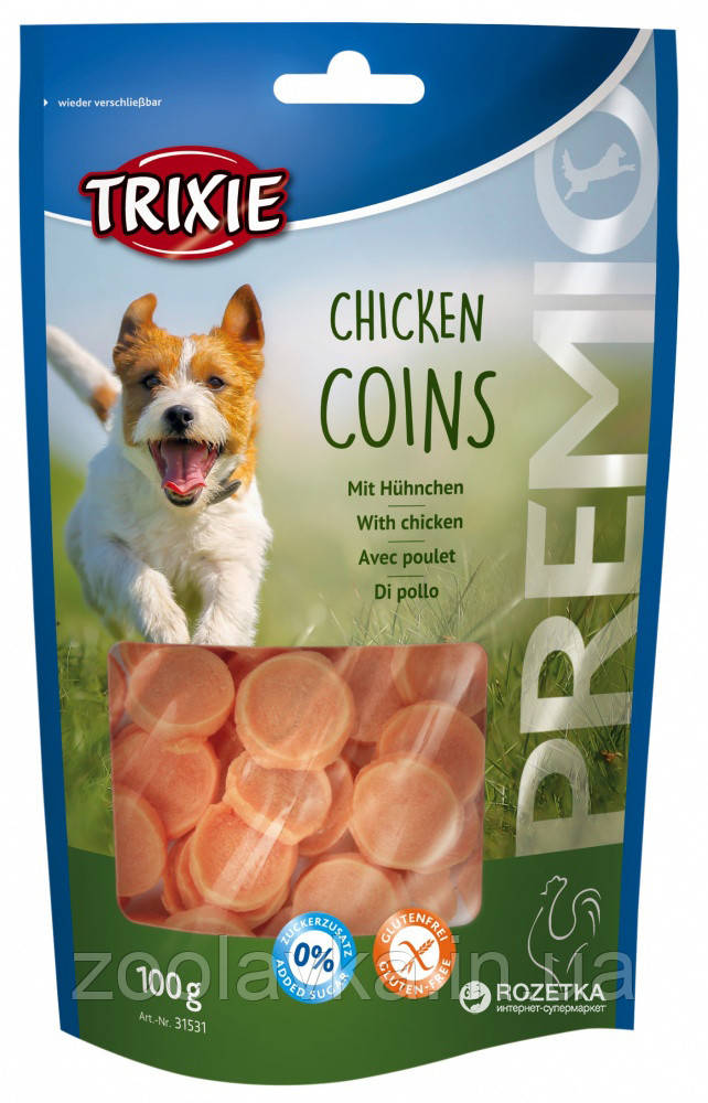 Ласощі д/соб. Триксі "PREMIO Chiken Coins" курка монетки 100 г 31531